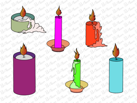 Candle Christmas Illustrations
