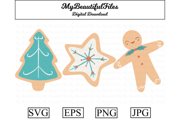 Christmas Cookies Clipart Design for Seasonal Branding
