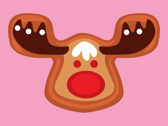 Christmas Cookies Reindeer Illustration