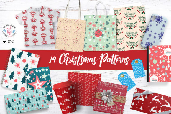 Christmas Digital Paper - Patterns
