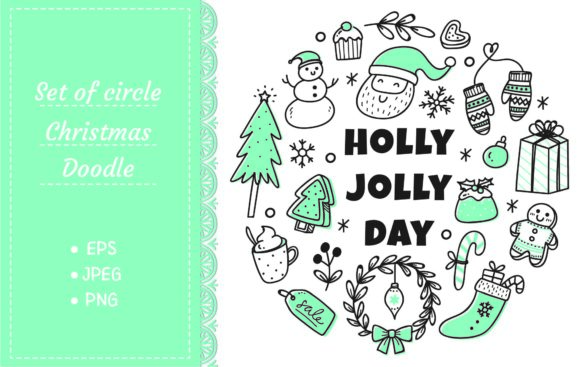 Christmas Doodle Illustrations for Blog Design
