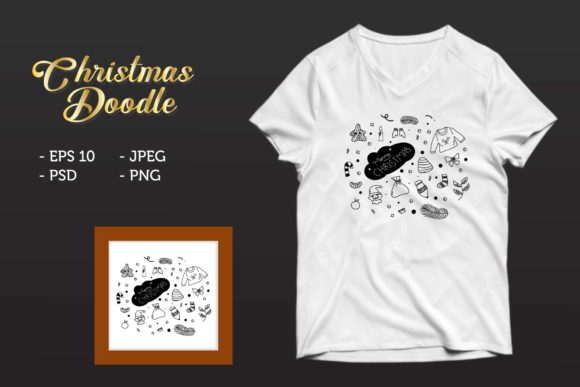 Christmas Doodle Illustrations for Local Business Branding
