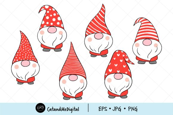 Christmas Gnome Clipart for Illustrations