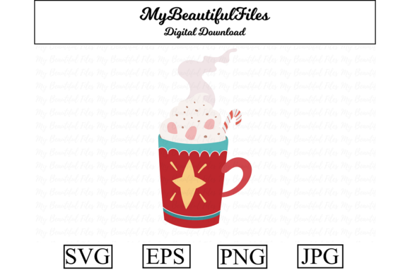 Christmas Hot Chocolate Clipart for Festive Branding