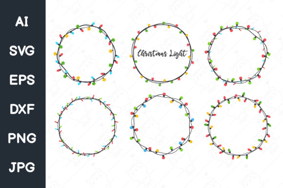 Christmas Light Bulbs Svg File