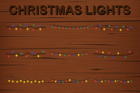 Christmas Lights for Winter Season Illustrations