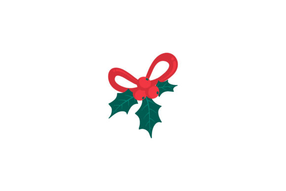 Christmas Mistletoe Decor Vector Asset