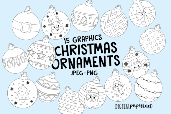Christmas Ornaments Outlines