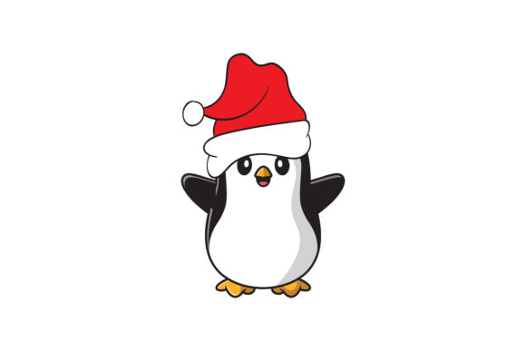Christmas Penguin Vector Illustration