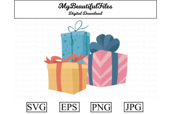 Christmas Presents Clipart Design