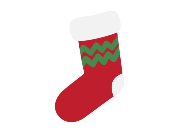 Christmas Red Sock Illustration