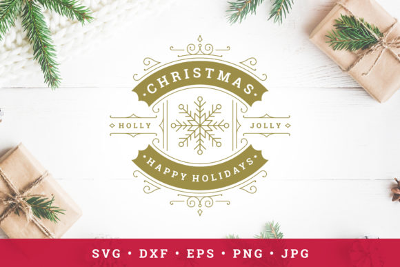 Christmas Saying Design with Snowflake