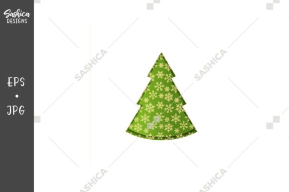 Christmas Tree and Cannabis Leaves Illustrations