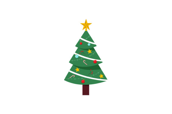 Christmas Tree Illustration Asset Vector