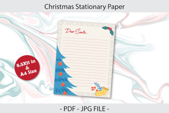 Merry Christmas for Stationary Paper Illustrations