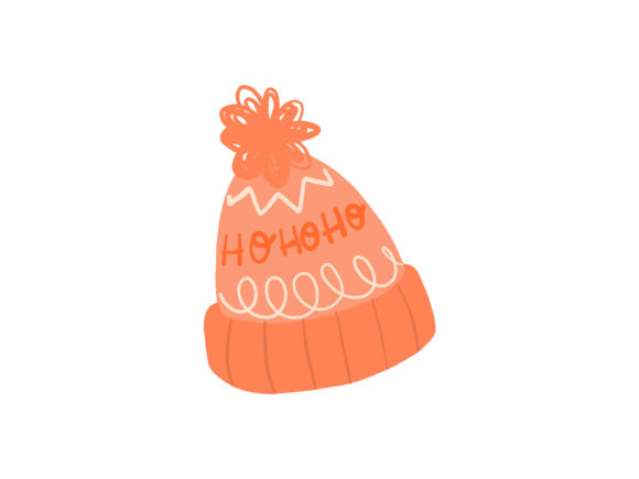 Red Ski Hat Illustration