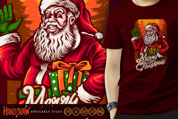 Smiley Santa Illustrations for Seasonal Content